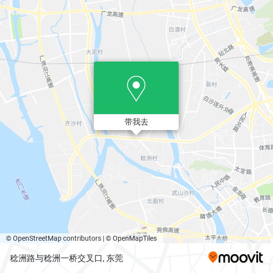 稔洲路与稔洲一桥交叉口地图