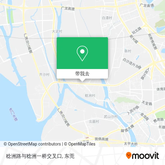 稔洲路与稔洲一桥交叉口地图