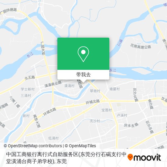 中国工商银行离行式自助服务区(东莞分行石碣支行中堂潢涌台商子弟学校)地图