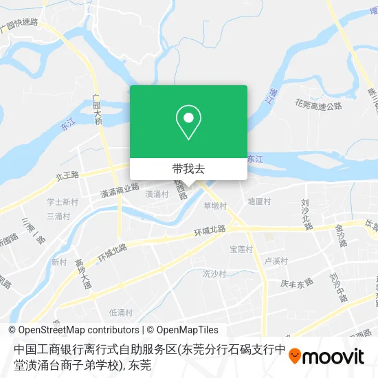 中国工商银行离行式自助服务区(东莞分行石碣支行中堂潢涌台商子弟学校)地图