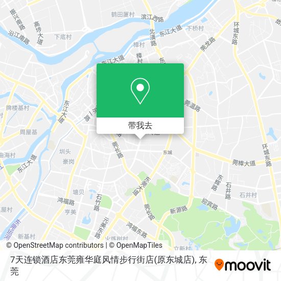 7天连锁酒店东莞雍华庭风情步行街店(原东城店)地图