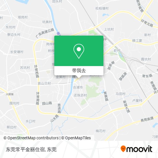东莞常平金丽住宿地图