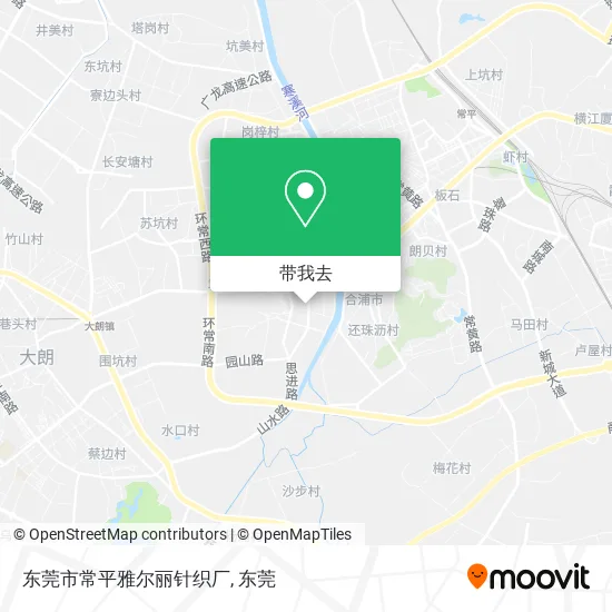 东莞市常平雅尔丽针织厂地图