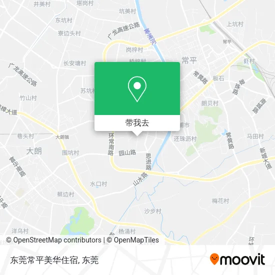 东莞常平美华住宿地图
