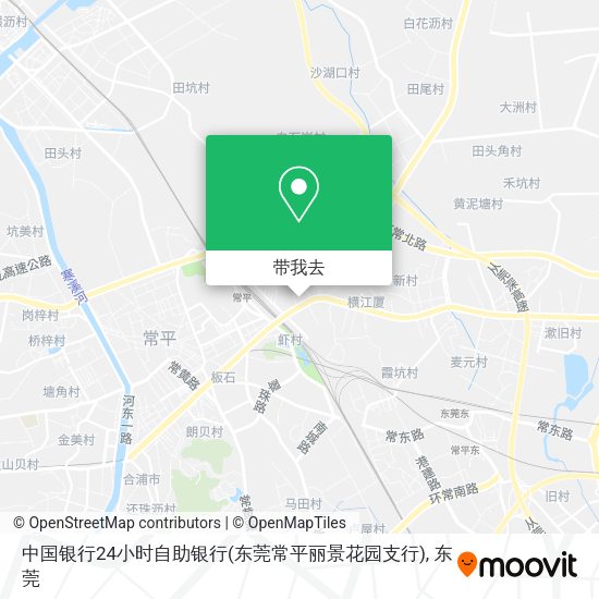 中国银行24小时自助银行(东莞常平丽景花园支行)地图