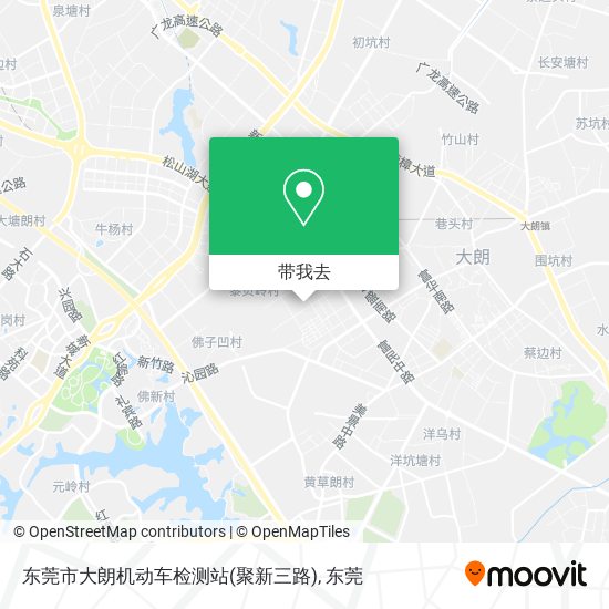 东莞市大朗机动车检测站(聚新三路)地图