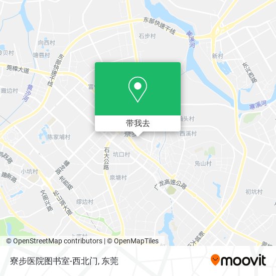 寮步医院图书室-西北门地图