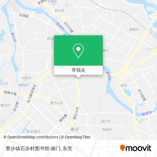 寮步镇石步村图书馆-南门地图