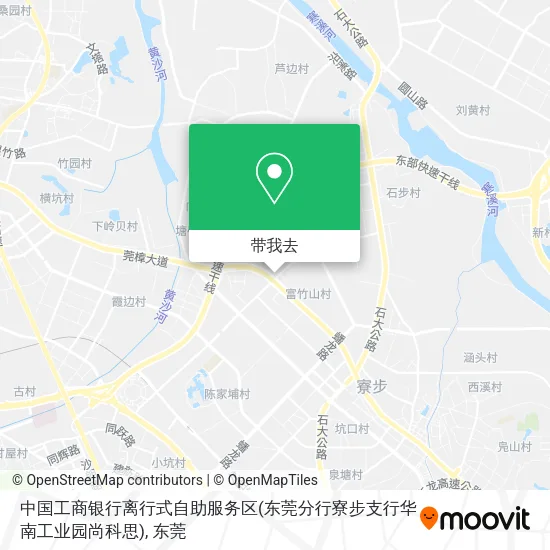 中国工商银行离行式自助服务区(东莞分行寮步支行华南工业园尚科思)地图