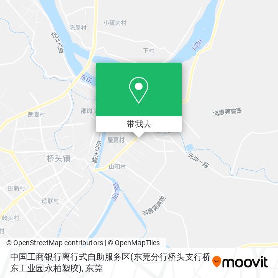 中国工商银行离行式自助服务区(东莞分行桥头支行桥东工业园永柏塑胶)地图