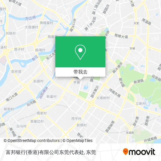 富邦银行(香港)有限公司东莞代表处地图