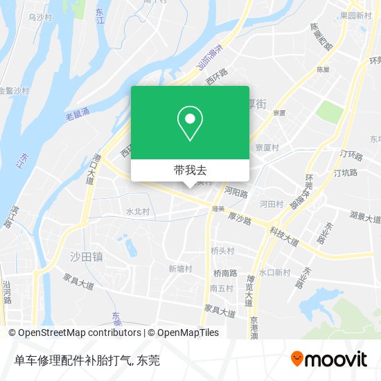 单车修理配件补胎打气地图