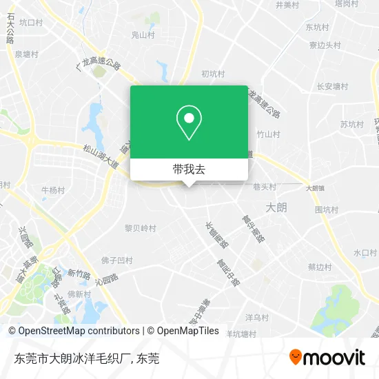 东莞市大朗冰洋毛织厂地图