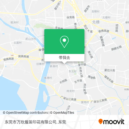 东莞市万欣服装印花有限公司地图