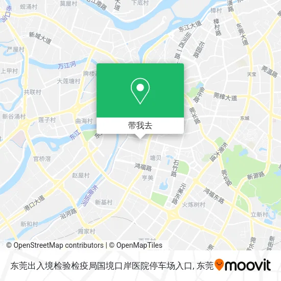 东莞出入境检验检疫局国境口岸医院停车场入口地图