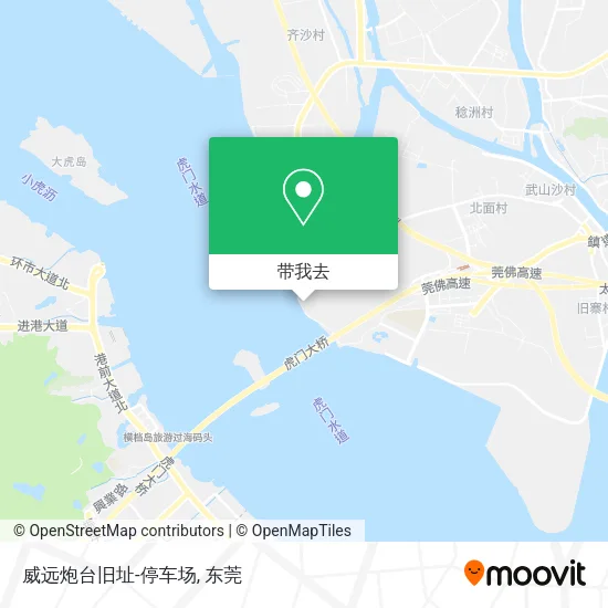 威远炮台旧址-停车场地图