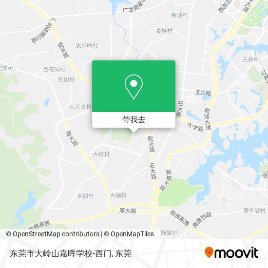 东莞市大岭山嘉晖学校-西门地图