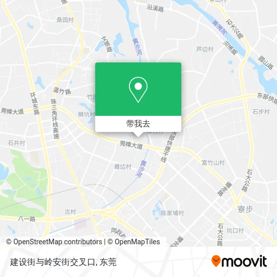 建设街与岭安街交叉口地图