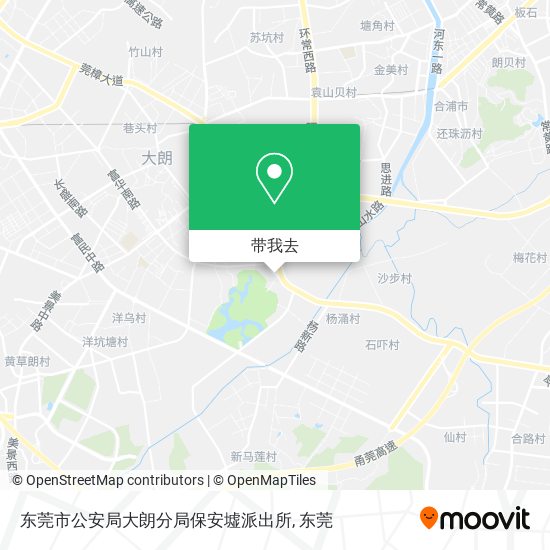 东莞市公安局大朗分局保安墟派出所地图