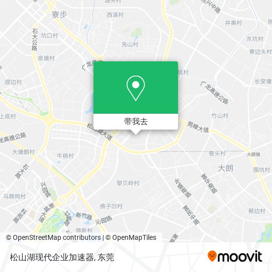 松山湖现代企业加速器地图