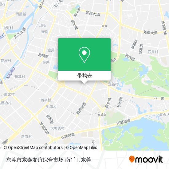 东莞市东泰友谊综合市场-南1门地图
