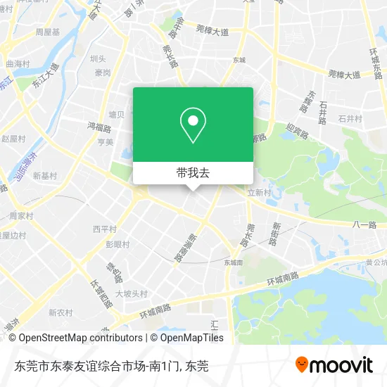 东莞市东泰友谊综合市场-南1门地图