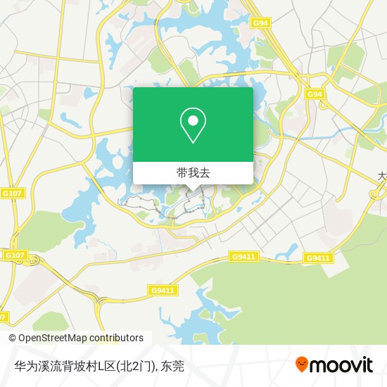 华为溪流背坡村L区(北2门)地图