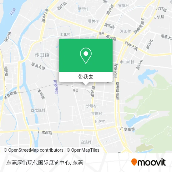 东莞厚街现代国际展览中心地图