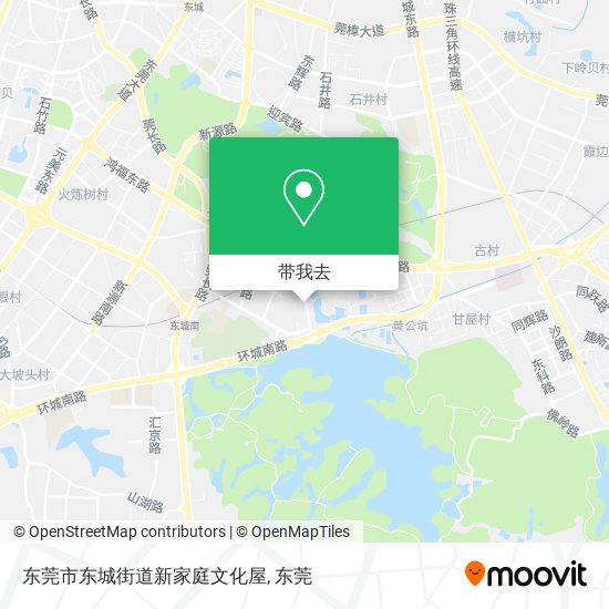 东莞市东城街道新家庭文化屋地图