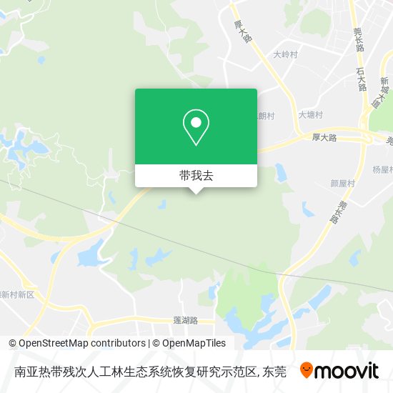 南亚热带残次人工林生态系统恢复研究示范区地图