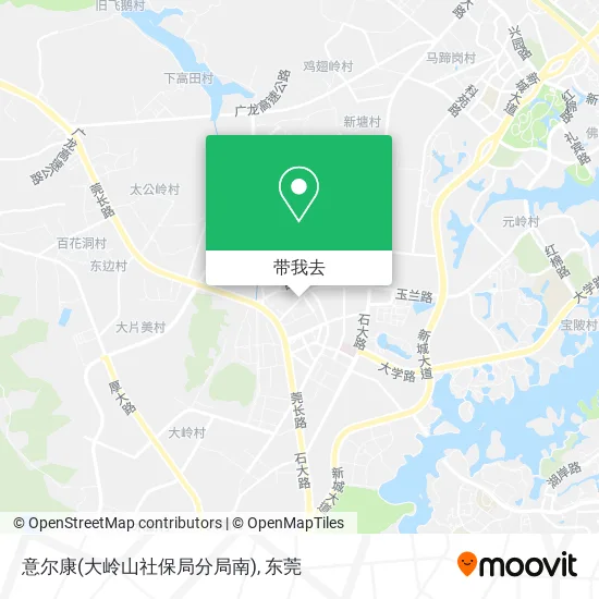 意尔康(大岭山社保局分局南)地图