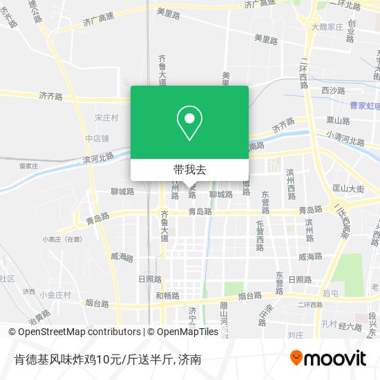 肯德基风味炸鸡10元/斤送半斤地图