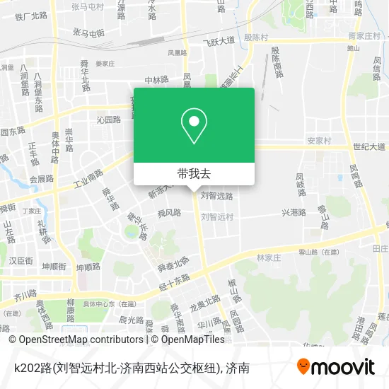 k202路(刘智远村北-济南西站公交枢纽)地图