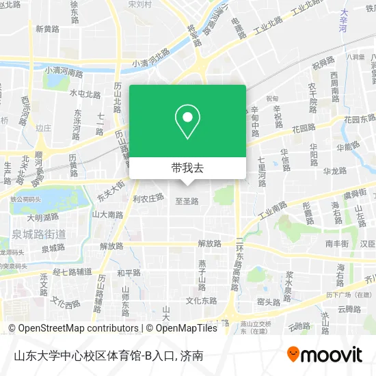 山东大学中心校区体育馆-B入口地图