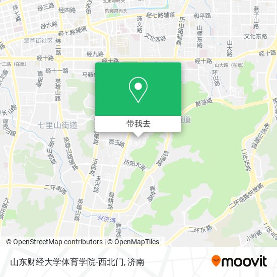 山东财经大学体育学院-西北门地图
