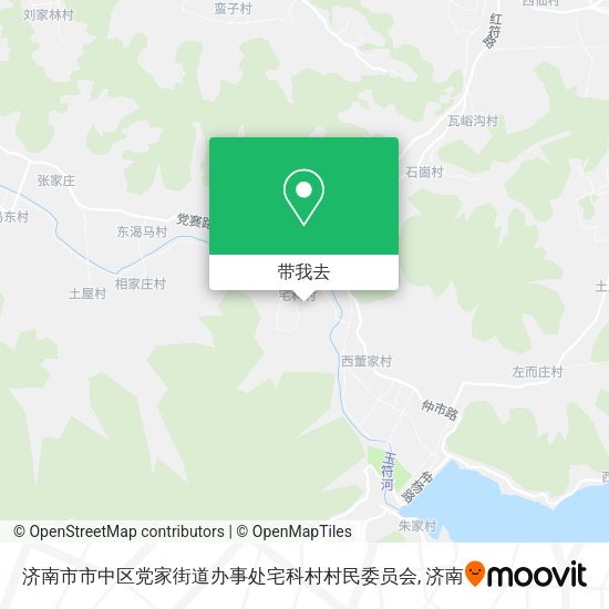 济南市市中区党家街道办事处宅科村村民委员会地图