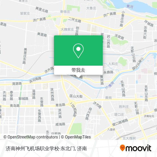 济南神州飞机场职业学校-东北门地图