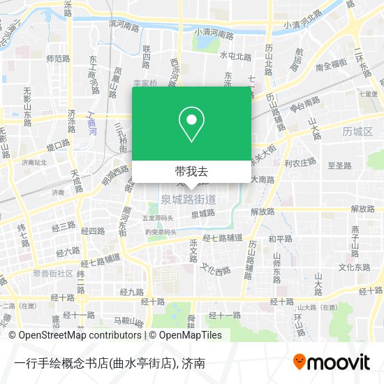 一行手绘概念书店(曲水亭街店)地图