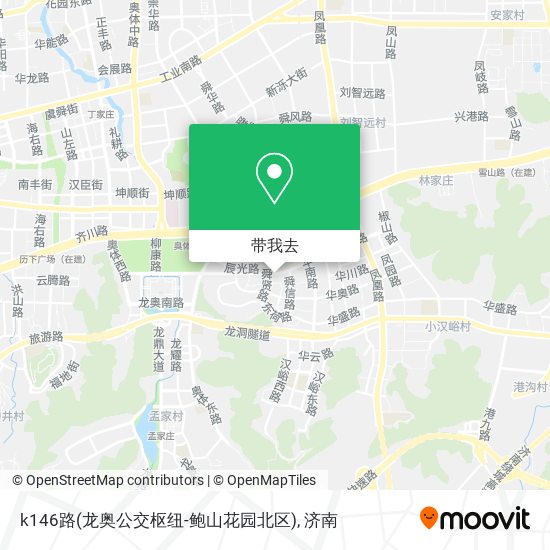 k146路(龙奥公交枢纽-鲍山花园北区)地图