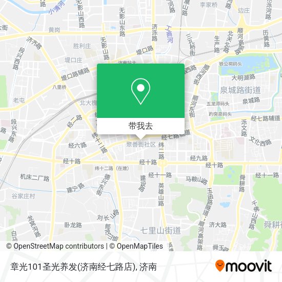 章光101圣光养发(济南经七路店)地图