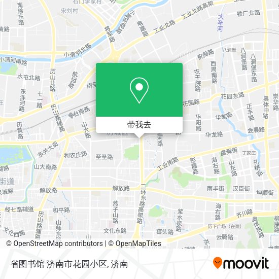 省图书馆 济南市花园小区地图