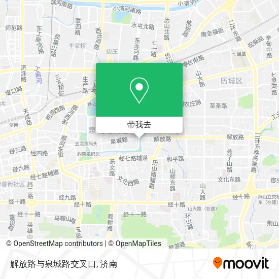 解放路与泉城路交叉口地图