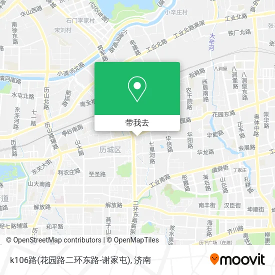 k106路(花园路二环东路-谢家屯)地图