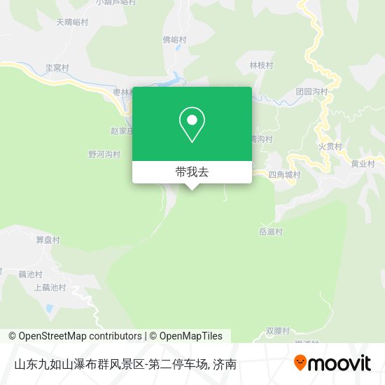 山东九如山瀑布群风景区-第二停车场地图