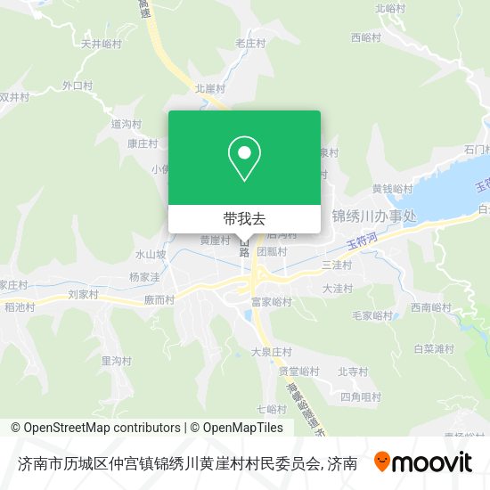 济南市历城区仲宫镇锦绣川黄崖村村民委员会地图