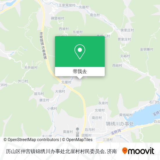 历山区仲宫镇锦绣川办事处北崖村村民委员会地图