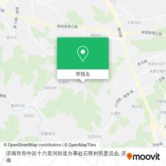 济南市市中区十六里河街道办事处石匣村民委员会地图