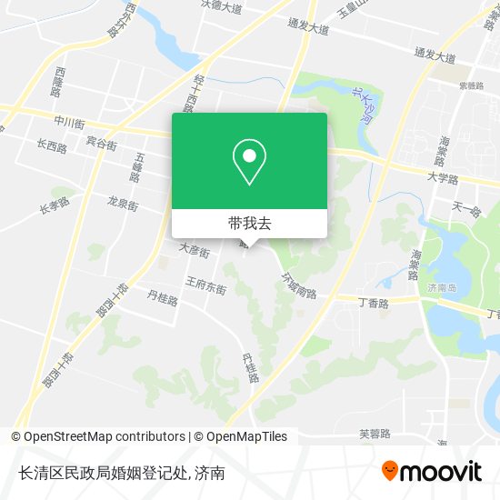 长清区民政局婚姻登记处地图