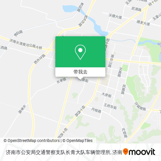济南市公安局交通警察支队长青大队车辆管理所地图