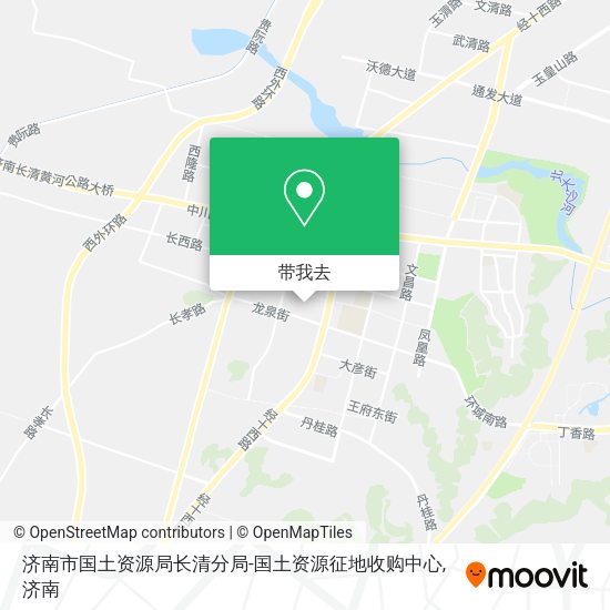 济南市国土资源局长清分局-国土资源征地收购中心地图